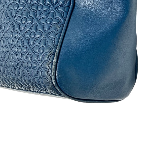 Tory Burch Tote Hudson Bay Navy Blue Gold Chain Bag - Picture 6 of 9